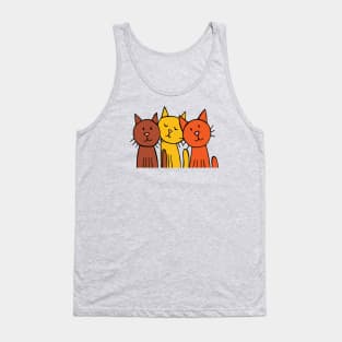 Three Cute Cats Tank Top